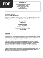 Aircraft Debris Trajectory Analysis