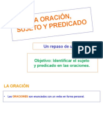 La Oracion Sujeto y Predicado