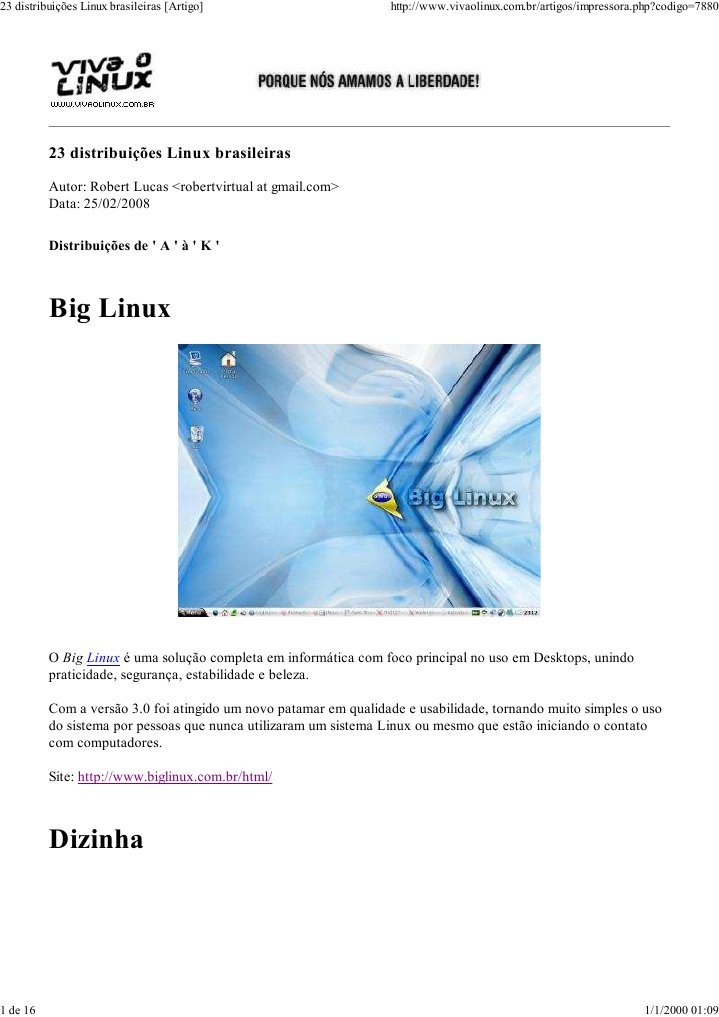 23 Distros Linux Brasileiras em 2025 | PDF | Distribuição Linux | Linux
