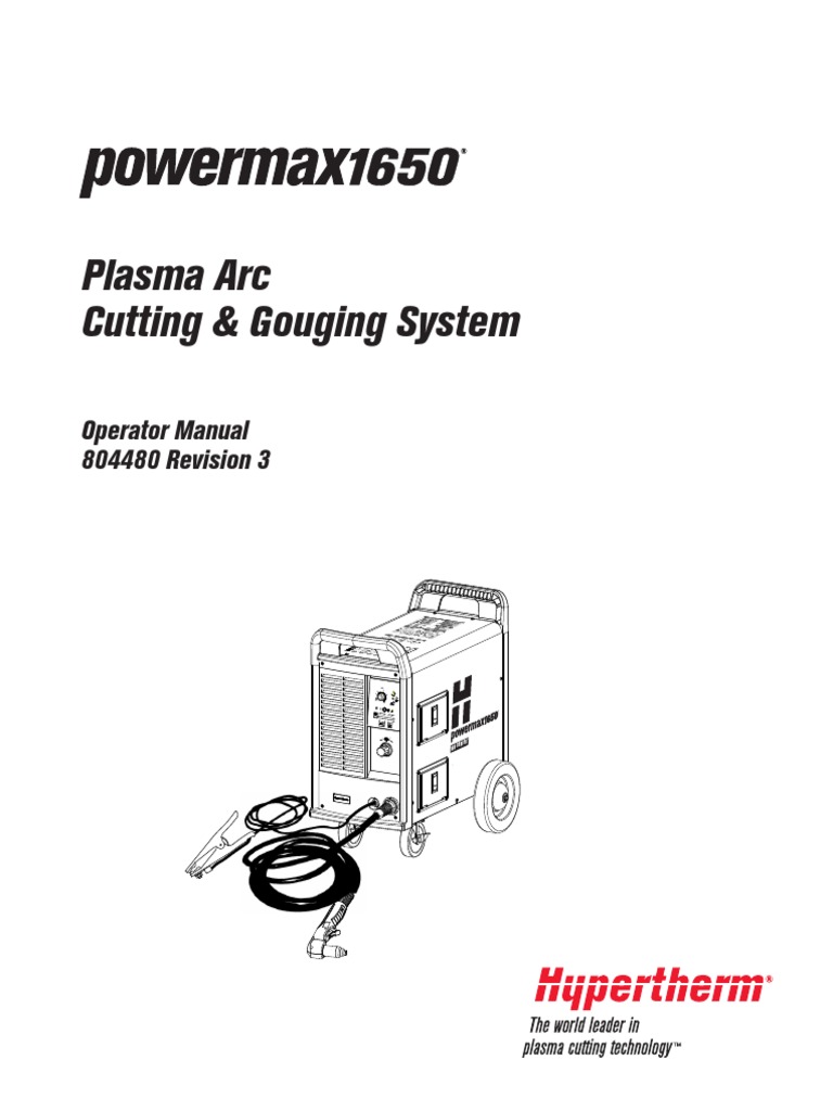 Plasma Arc Cutting Operator Manual | PDF | Electromagnetic ...