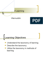 Taxonomy of Learning
