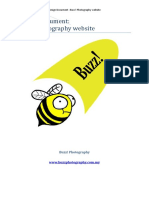 Design Document - Buzz - Photography Website