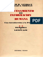 Lindsay Norman 1972 Procesamiento de Informacion Humana II Memoria y Lenguaje PDF