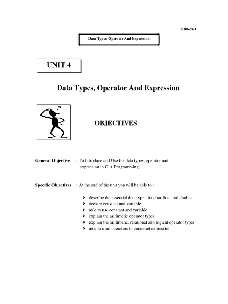 Unit 4 | PDF | Integer (Computer Science) | Data Type