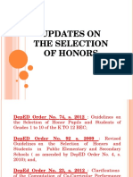 Updated Guidelines of Selection of Honors 