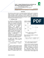 Laboratorio # II Síntesis y Caracterización Del Complejo Nitrato de Tetraaminocarbonatocobalto (III)