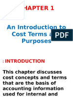 An Introduction To Cost Terms and Purposes