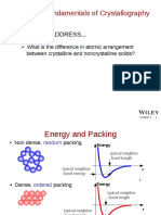 Chapter 3: Fundamentals of Crystallography: Issues To Address..