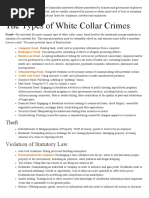 Types of White Collar Crimes