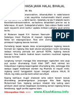 Pidato Bahasa Jawa Halal Bihalal