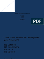 Which Is The Last of Shakespeare's Great Tragedies? (A) Macbeth (B) King Lear (C) Othello (D) Hamlet