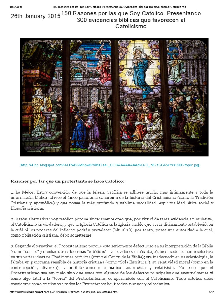 150 Razones Por Las Que Soy Católico | PDF | protestantismo | Biblia