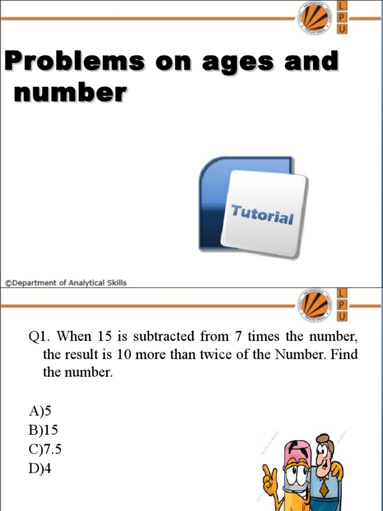 Age Problem Questions and Solutions | PDF