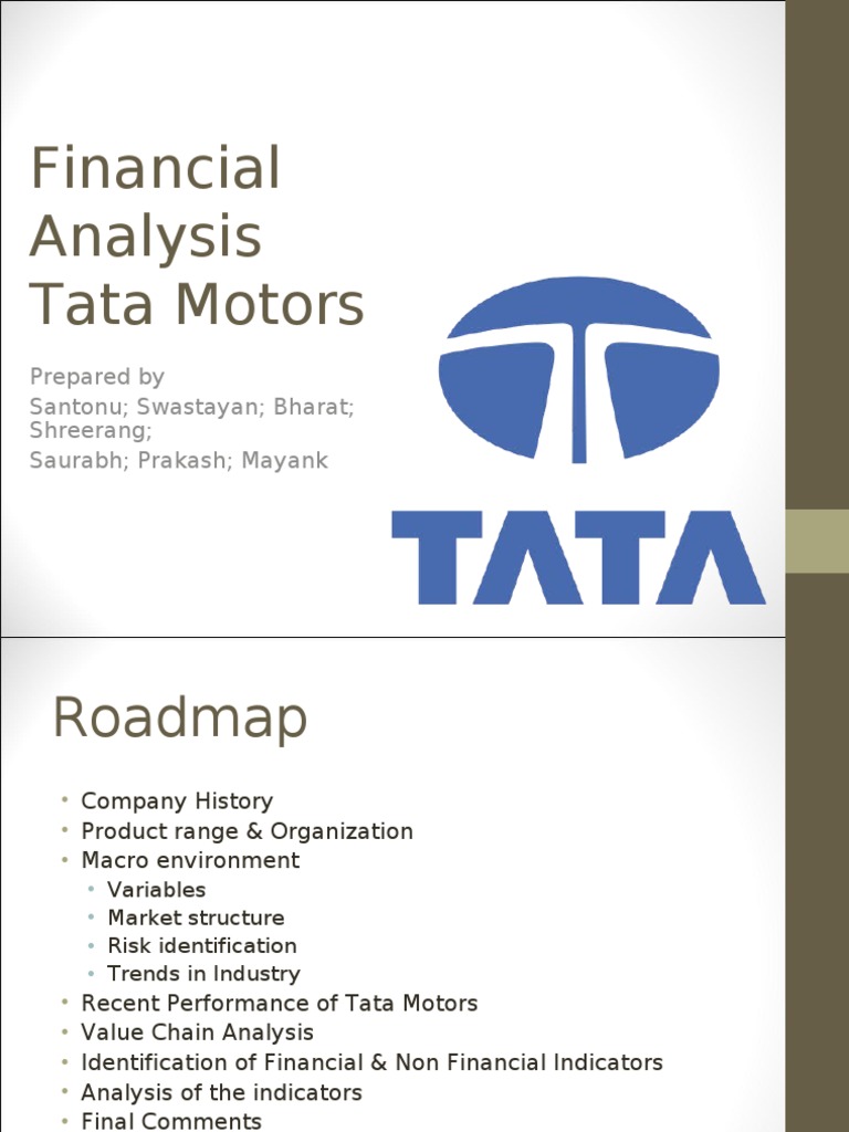 Tata Motors Financial Analysis Report | PDF | Supply Chain | Car