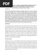 Family Economics - A Study On The Household Expenditure of Urban Middle Class With Reference To Chennai City