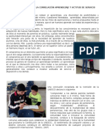 LA NECESIDAD DE VIVIR LA CORRELACIÓN APRENDIZAJE Y ACTITUD DE SERVICIO