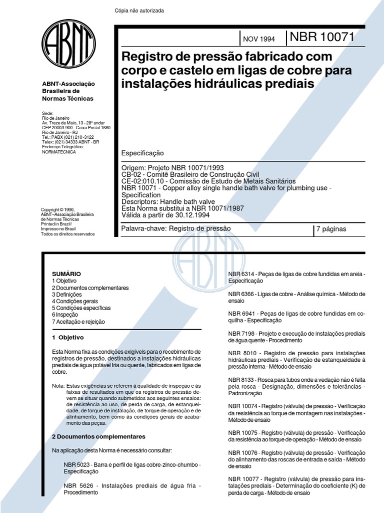 Abnt NBR 10071-1994 - (Superada em 2015) | PDF | Fundição (metalurgia ...