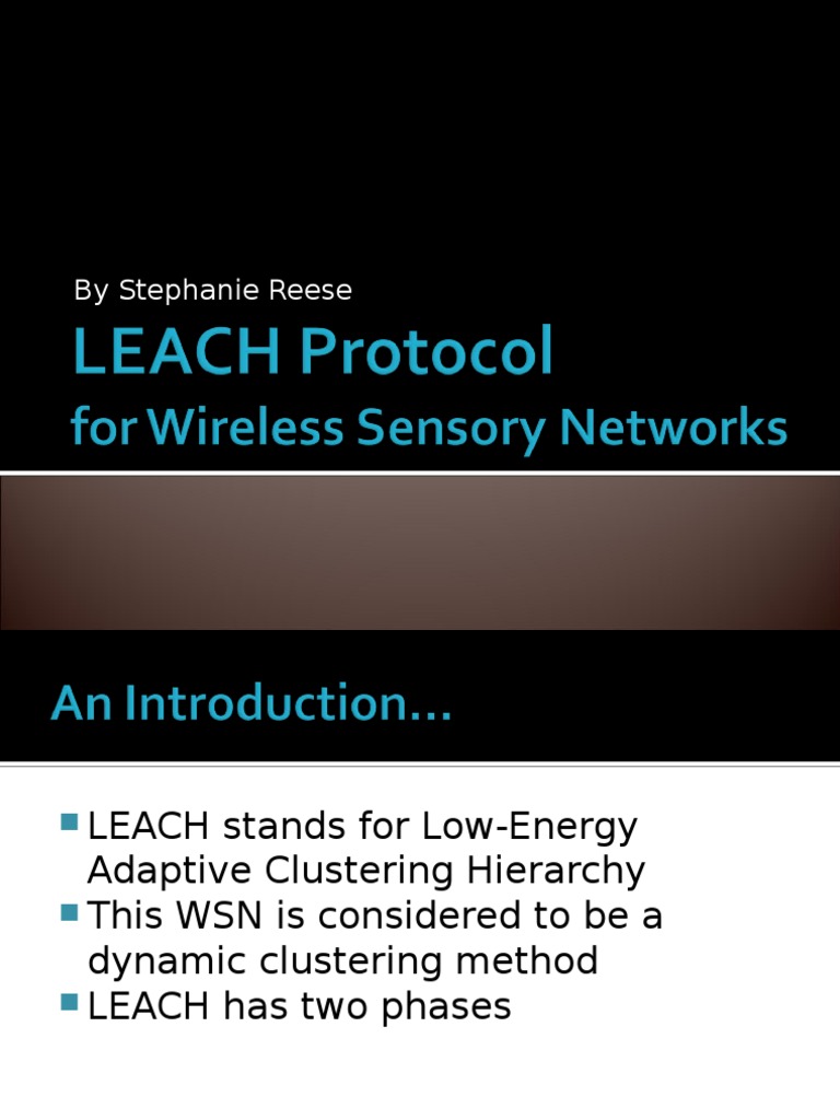 LEACH Protocol for Energy-Efficient WSN | PDF | Science & Mathematics ...