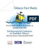 Smokeless Tobacco Fact Sheets