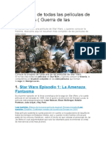 Resumen de Todas Las Películas de Star Wars