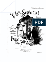 Sarasate, Pablo De, Viva Sevilla! Danse Espagnole For Violin With Orchestra Scores