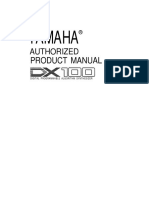 Yamaha DX-100 Operation Manual