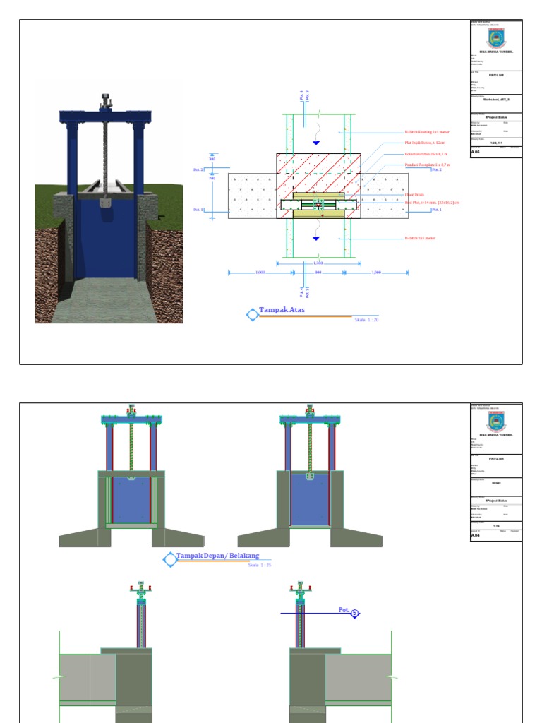  CONTOH DESAIN Pintu Air 