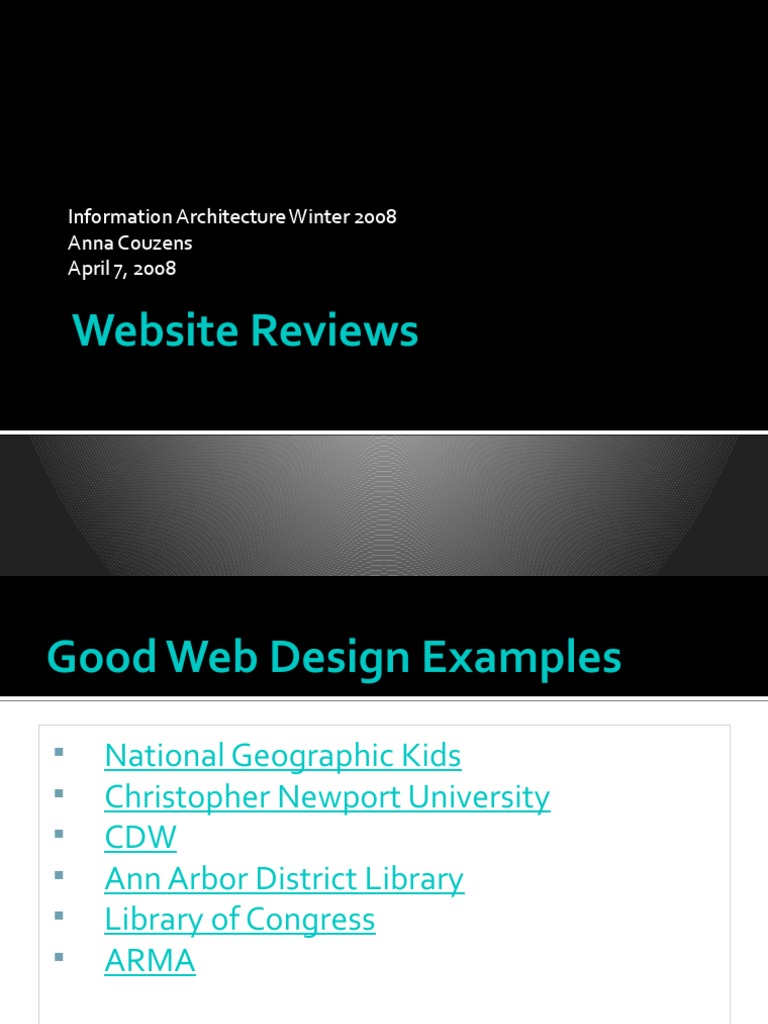 Website Reviews and Design Insights | PDF | Websites | World Wide Web