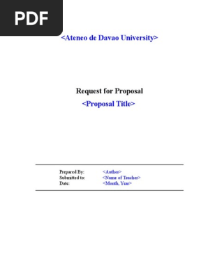 Request for Proposal Template2