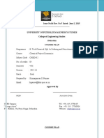 2016 Course Plan - Chemical