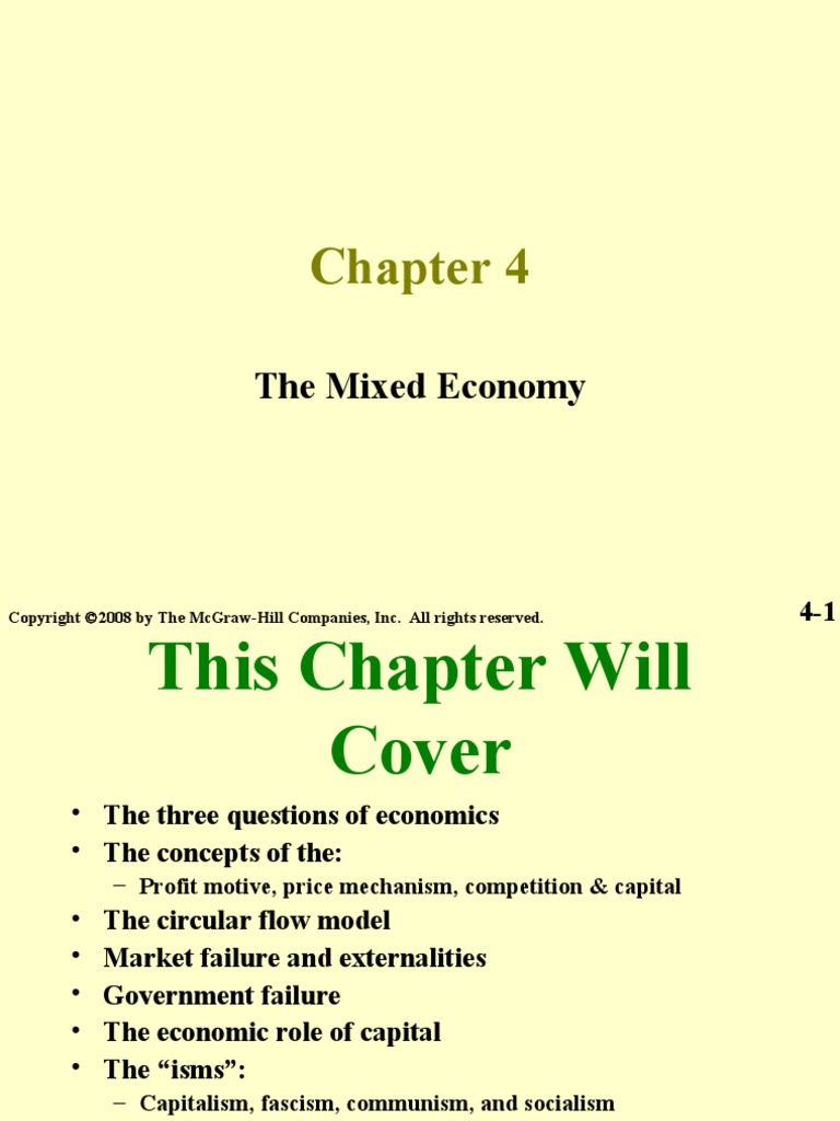 Chap004The Mixed Economy PDF Externality Market Failure