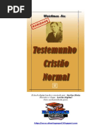 Testemunho Cristão Normal - Watchman Nee