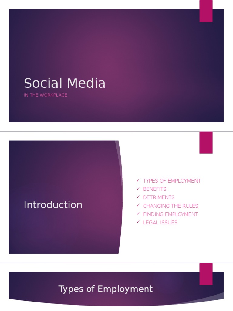 Social Media Impact in the Workplace | PDF | Career & Growth | Social ...