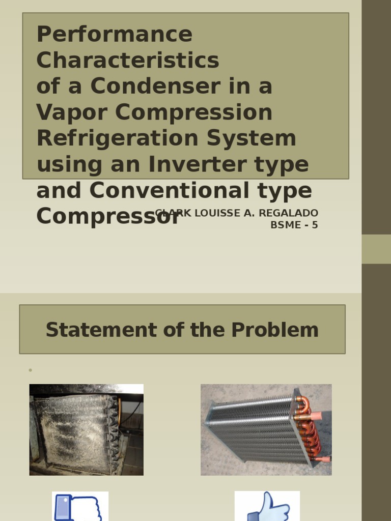 Performance Characteristics of A Condenser in A Vapor Compression
