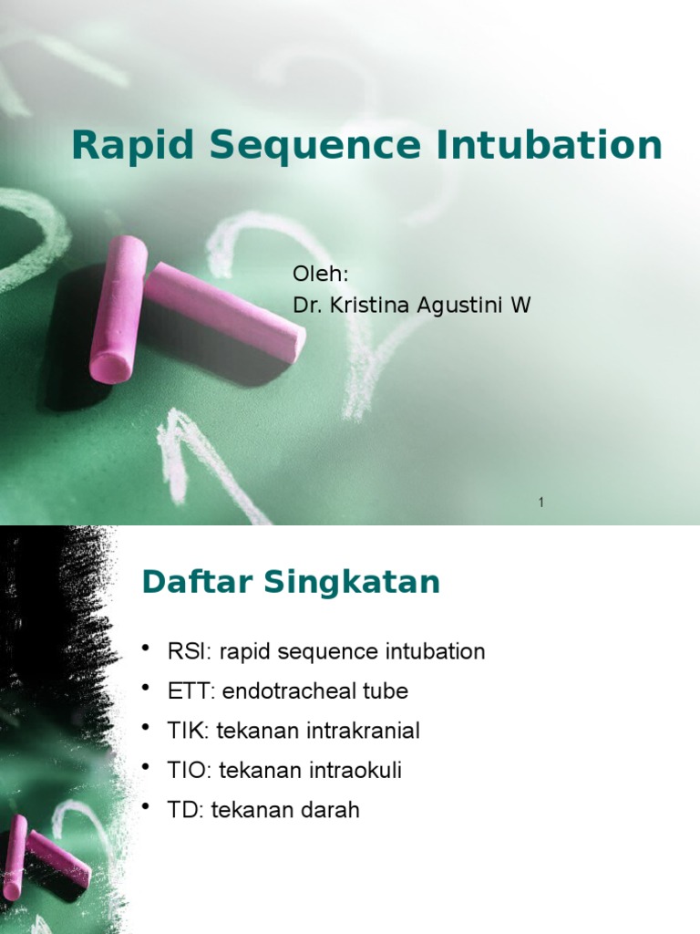Rapid Sequence Intubation | PDF