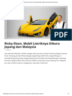 Ricky Elson, Mobil Listriknya Diburu Jepang Dan Malaysia