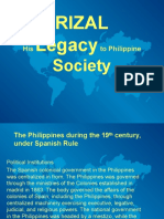 Legacy to Philippine Society of Jose Rizal