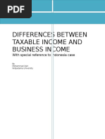Differences Between Taxable Income and Business Income