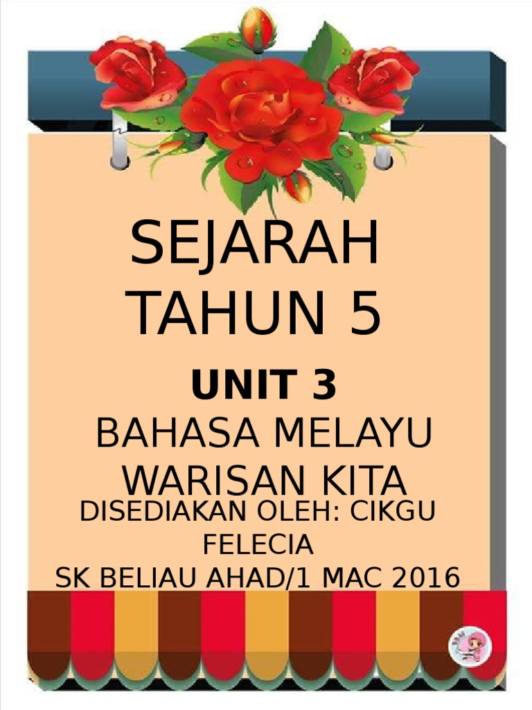 Sejarah Tahun 5Bahasa Melayu PDF