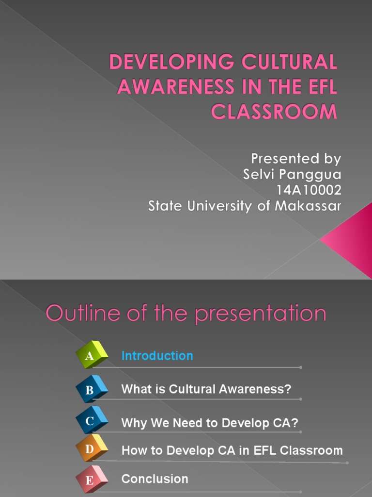 Developing Cultural Awareness in EFL | PDF | Awareness | English As A ...