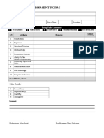 Interview Assessment Form: Position Name of Candidate Date of Interview Start Time Duration