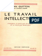 Jean Guitton - Le Travail Intellectuel PDF