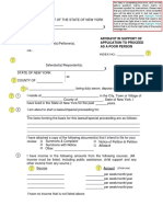 Court Affidavit for Poor Person Status