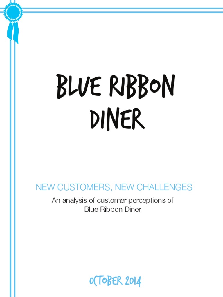 Evaluating Blue Ribbon Diner's Appeal | PDF | Diner | Menu