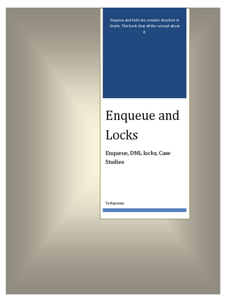 What is Enqueue and Locks Database Transaction Oracle Database