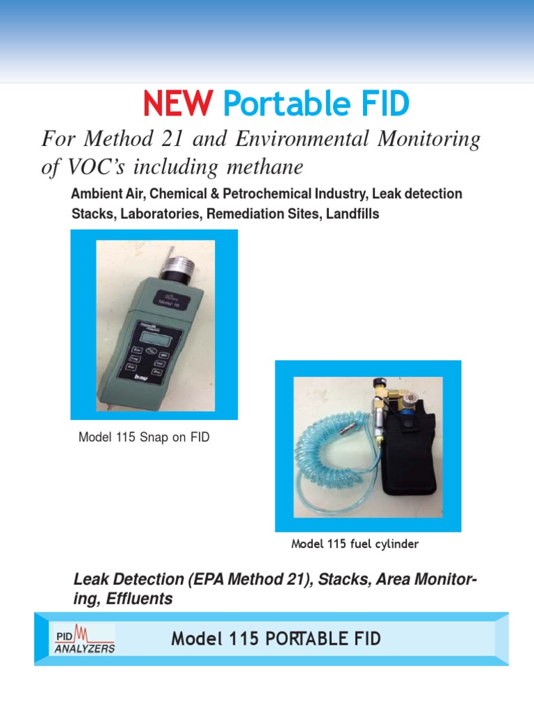 Model 115 Portable Flame Ionization Detector (FID) 0812 Chemical Substances Chemistry