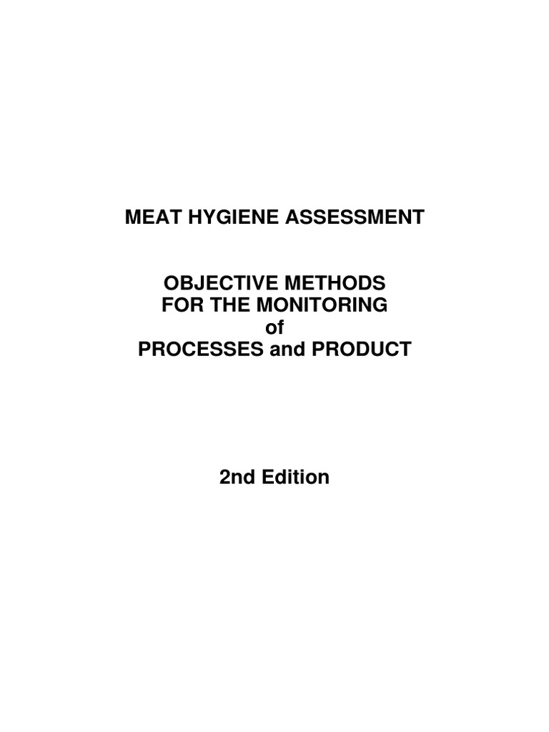 Meat Hygiene Assessment Verification And Validation Animal