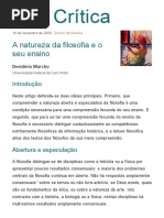 A Natureza Da Filosofia e o Seu Ensino 