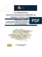 La Propuesta Institucionalista Frente Al Modelo Neoclásico