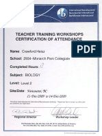 IB Training Certificates